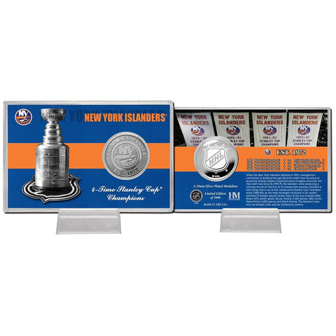 New York Islanders Stanley Cup inHistoryin Silver Coin Card
