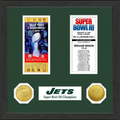 New York Jets  SB Championship Ticket Collection