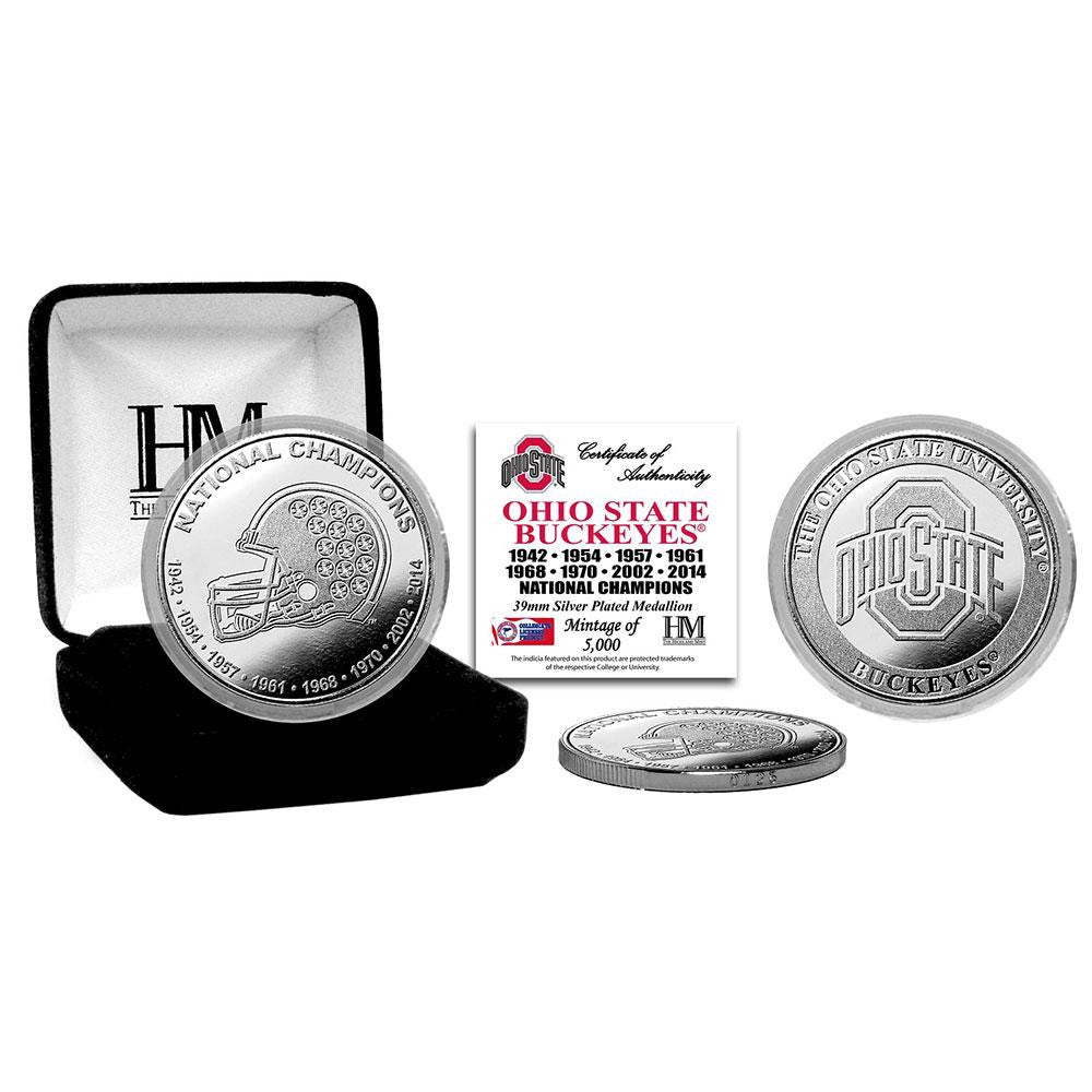 Ohio State University 8-time National Champions Silver Mint Coin