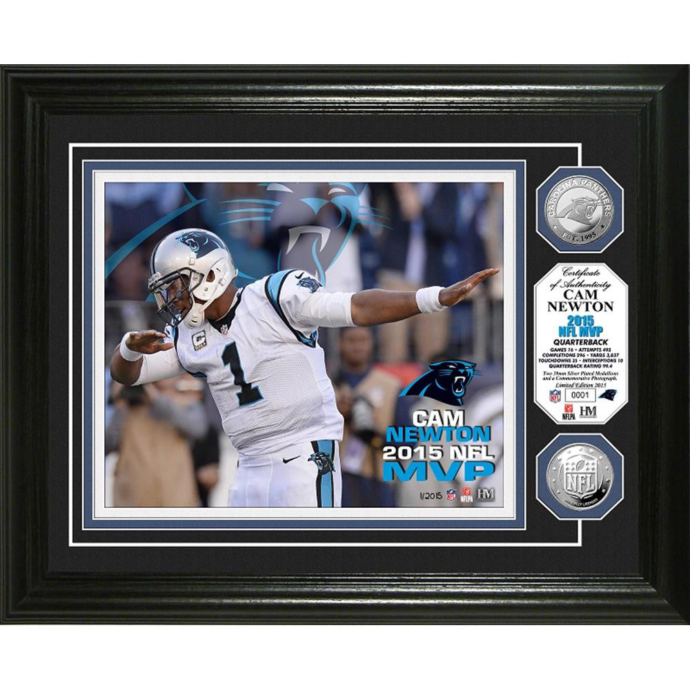 Cam Newton 2015 NFL MVP Silver Coin Photo Mint