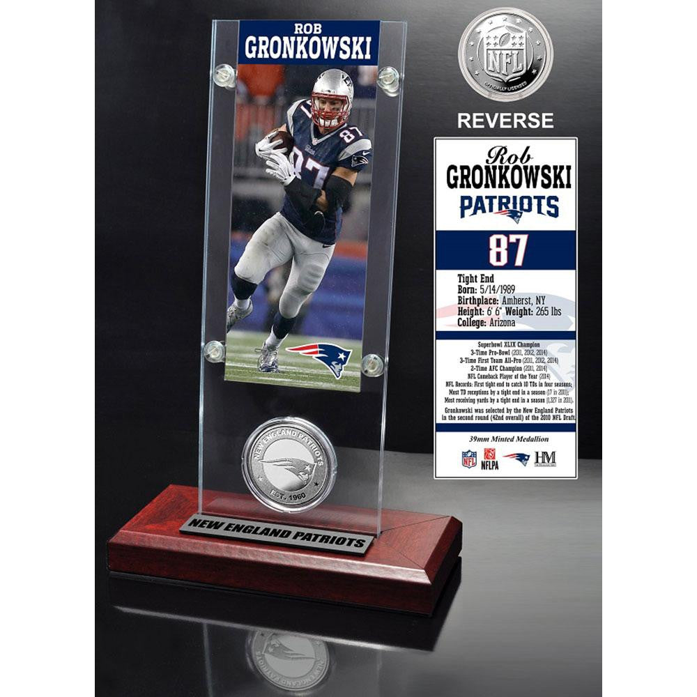 Rob Gronkowski Ticket & Minted Coin Acrylic Desk Top