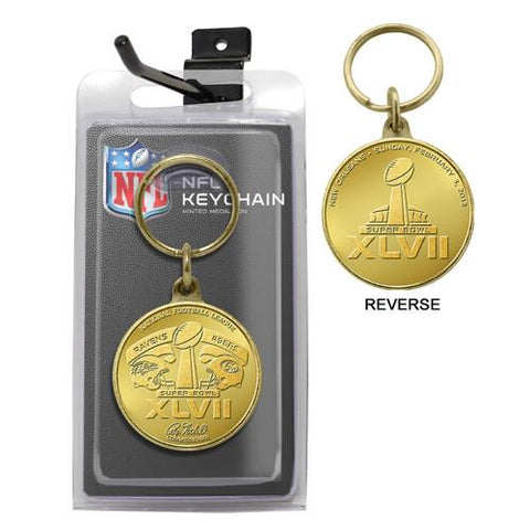 Super Bowl XLVII Flip Coin Keychain