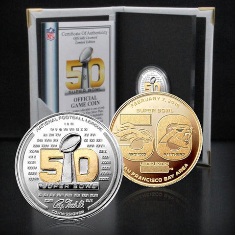Super Bowl 50 Official Two-Tone Flip Coin