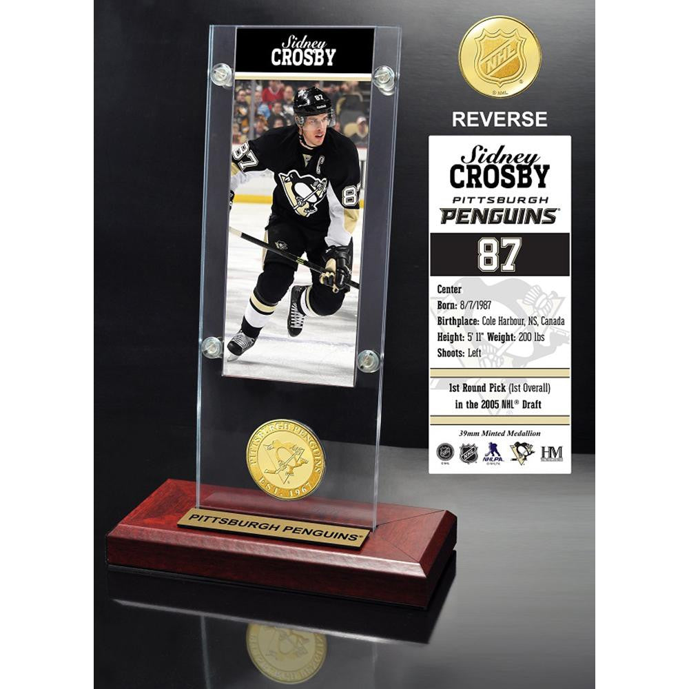 Sidney Crosby Ticket & Bronze Coin Acrylic Desk Top
