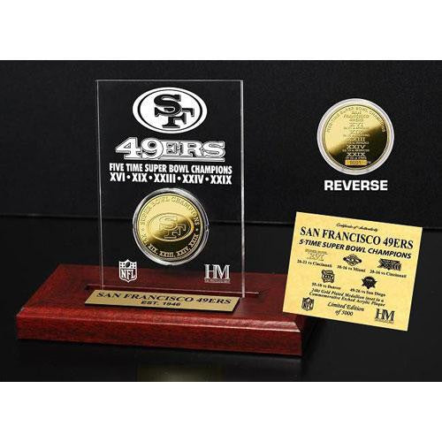 San Francisco 49ers 5x SB Champs Etched Acrylic
