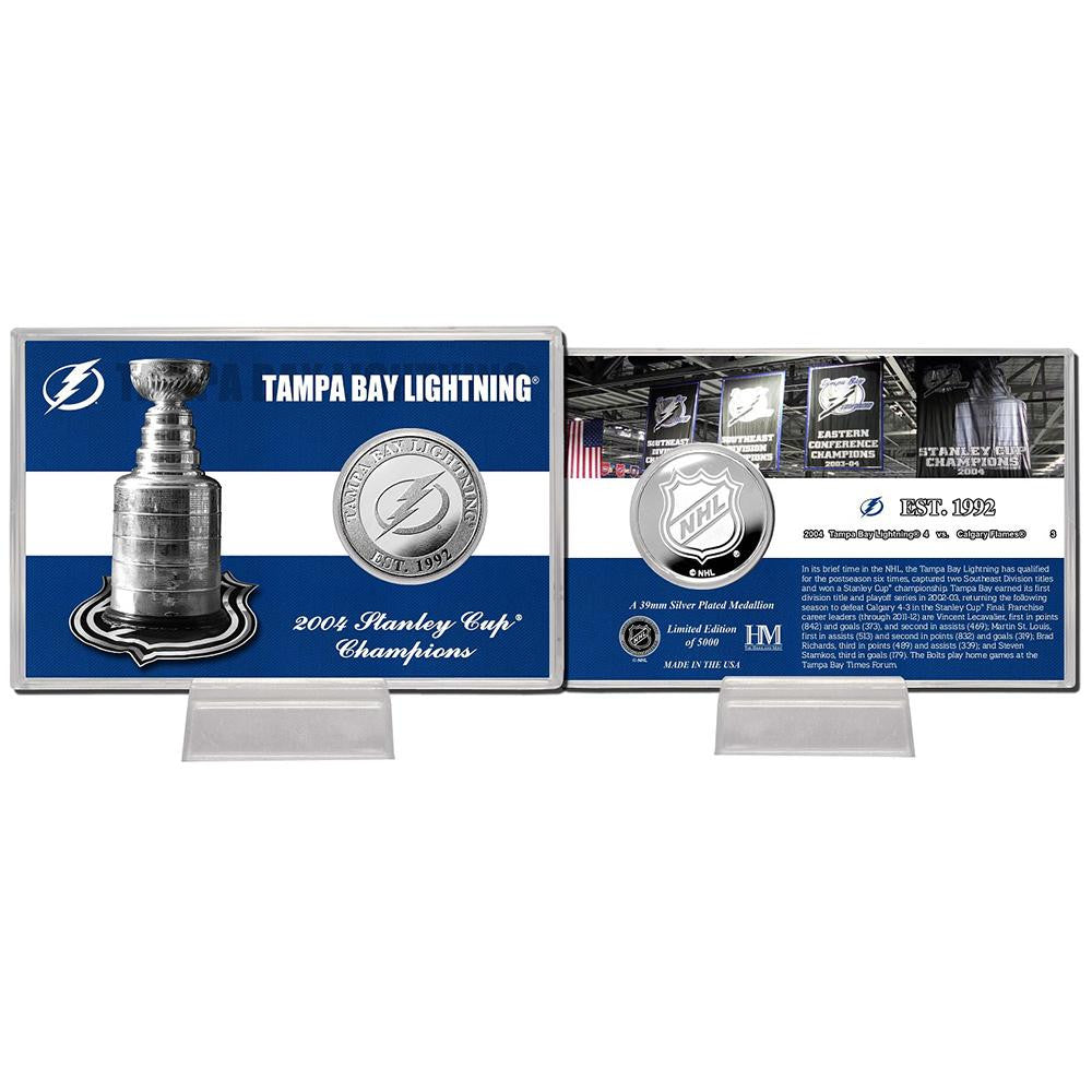 Tampa Bay Lightning Stanley Cup inHistoryin Silver Coin Card