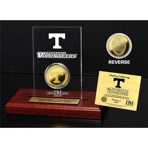 University of Tennessee 24KT Gold Coin Etched Acrylic