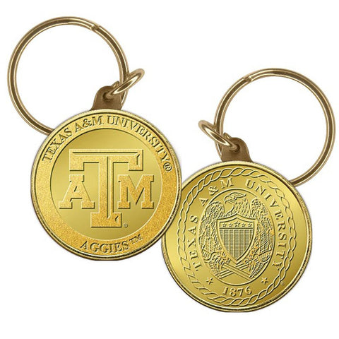 Texas A&M University Bronze Coin Keychain
