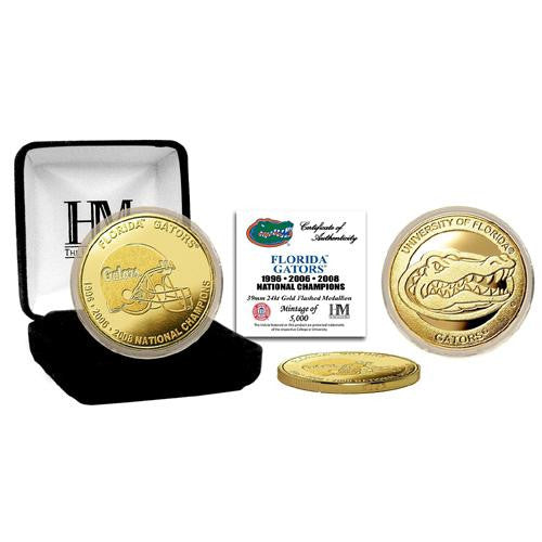 University of Florida 3-Time National Champs Gold Coin