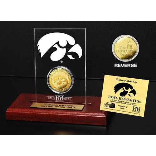 University of Iowa  24KT Gold Coin Etched Acrylic