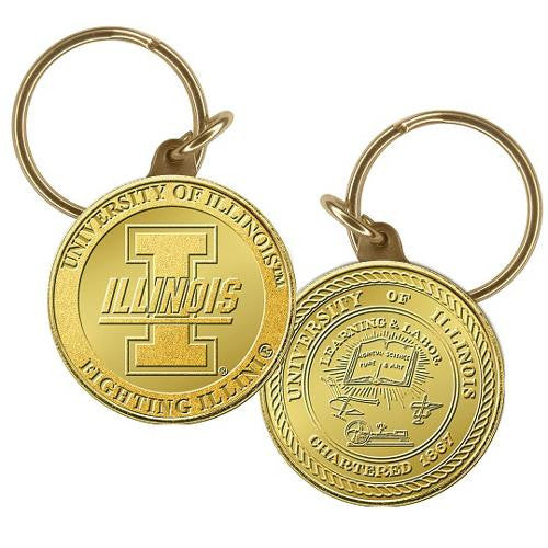 University of Illinois Bronze Coin Keychain