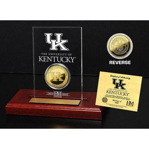 University of Kentucky 24KT Gold Coin Etched Acrylic