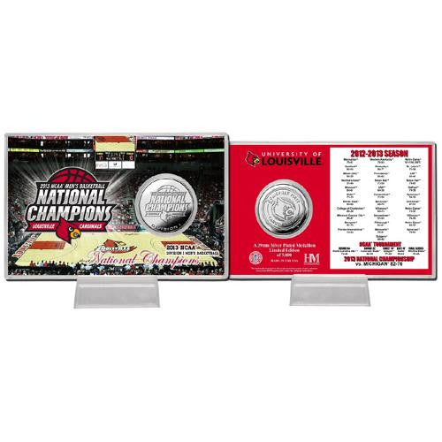 University of Louisville 2013 NCAA Basketball National Champions Silver Coin Card