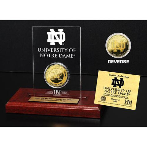 University of Notre Dame  24KT Gold Coin Etched Acrylic