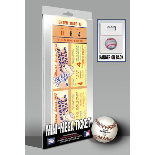 1957 World Series Mini-Mega Ticket - Atlanta Braves