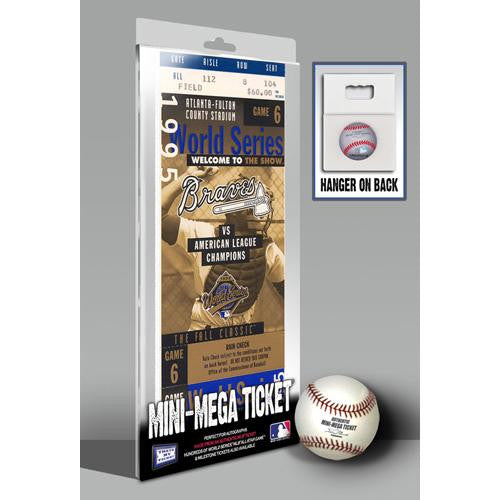 1995 World Series Mini-Mega Ticket - Atlanta Braves