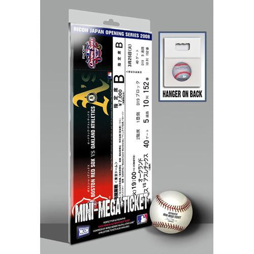 2008 Opening Day Japan Mini Mega Ticket - Boston Red Sox vs Oakland A's