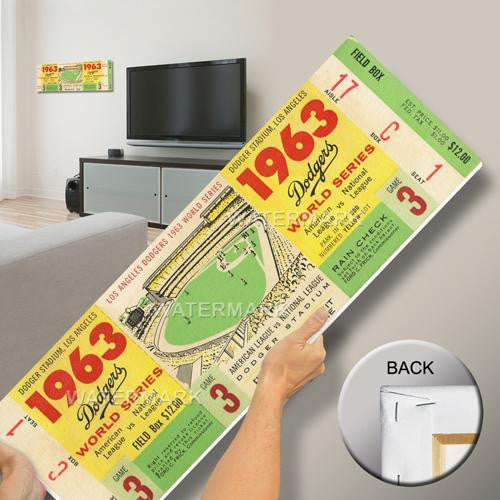 1963 World Series Mega Ticket - Los Angeles Dodgers