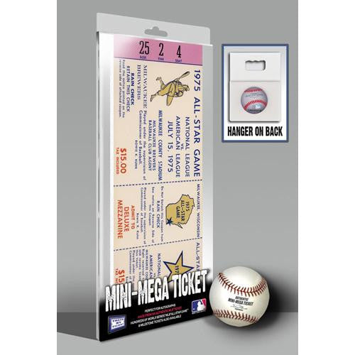 1975 MLB All-Star Game Mini-Mega Ticket - Milwaukee Brewers