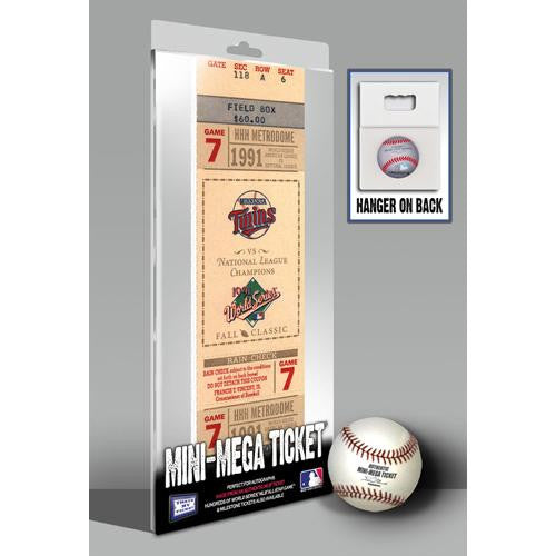 1991 World Series Mini-Mega Ticket - Minnesota Twins