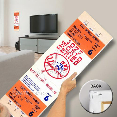 1977 World Series Mega Ticket - New York Yankees