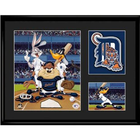 Detroit Tigers MLB Limited Edition Lithograph Featuring The Looney Tunes As Detroit Tigers