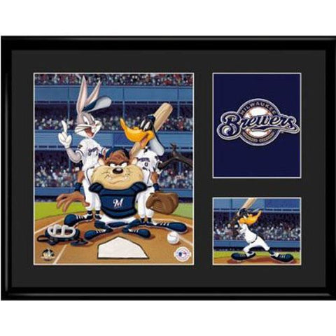 Milwaukee Brewers MLB Limited Edition Lithograph Featuring The Looney Tunes As Milwaukee Brewers