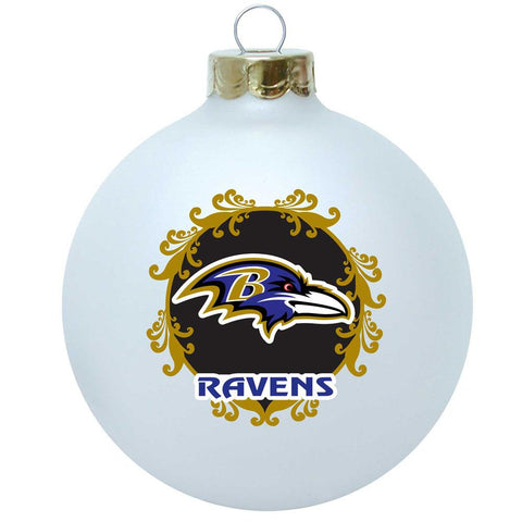 Baltimore Ravens NFL Large Collectible Glass Ornament (3.25 in diameter)