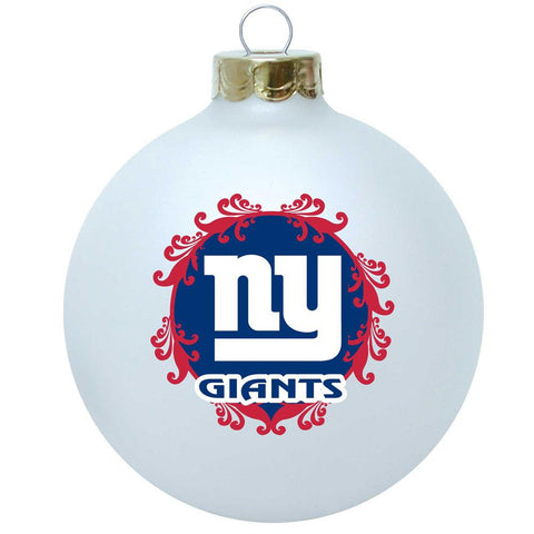 New York Giants NFL Large Collectible Glass Ornament (3.25 in diameter)