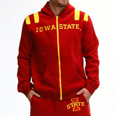 Iowa State Cyclones NCAA Mens Full-Zip Hoddie (Red)