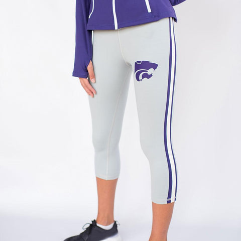 Kansas State Wildcats NCAA Womens Yoga Pant (Grey) (Small)
