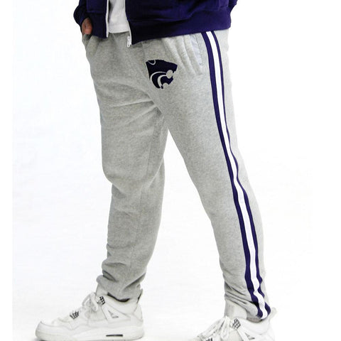 Kansas State Wildcats NCAA Mens Jogger Pant (Grey) (Large)