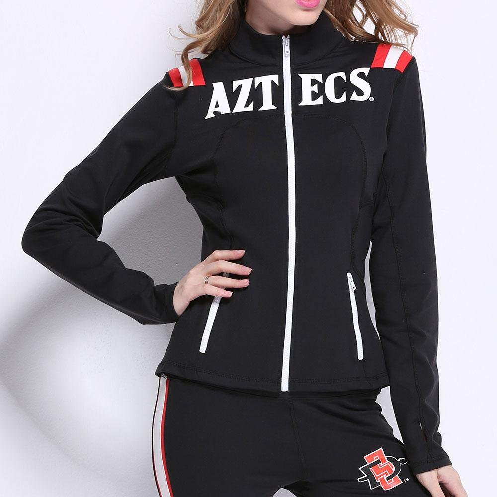 San Diego State Aztecs NCAA Womens Yoga Jacket (Black) (Small)