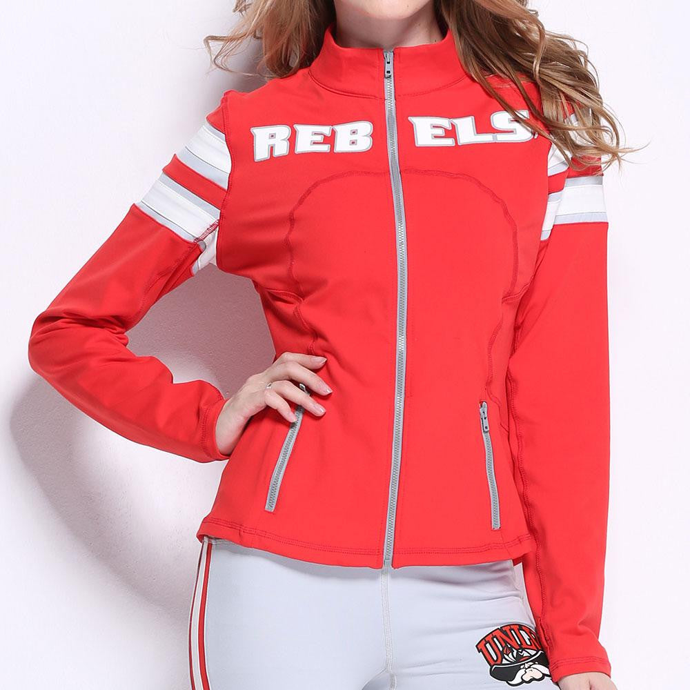 UNLV Runnin Rebels NCAA Womens Yoga Jacket (Red) (Large)