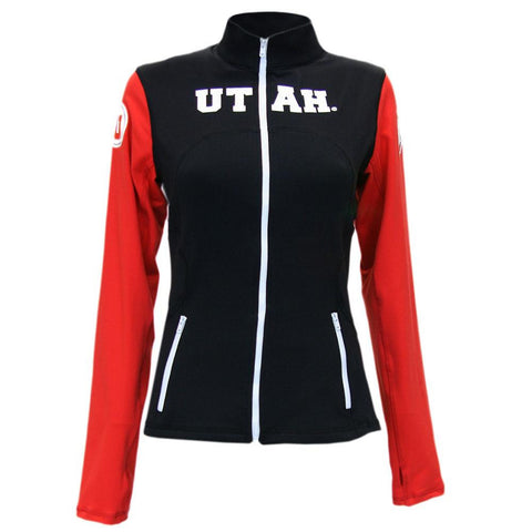 Utah Utes NCAA Womens Yoga Jacket (Black)