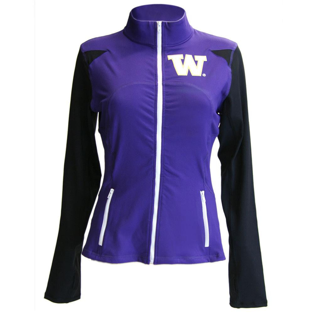 Washington Huskies NCAA Womens Yoga Jacket (Purple ) (Small)