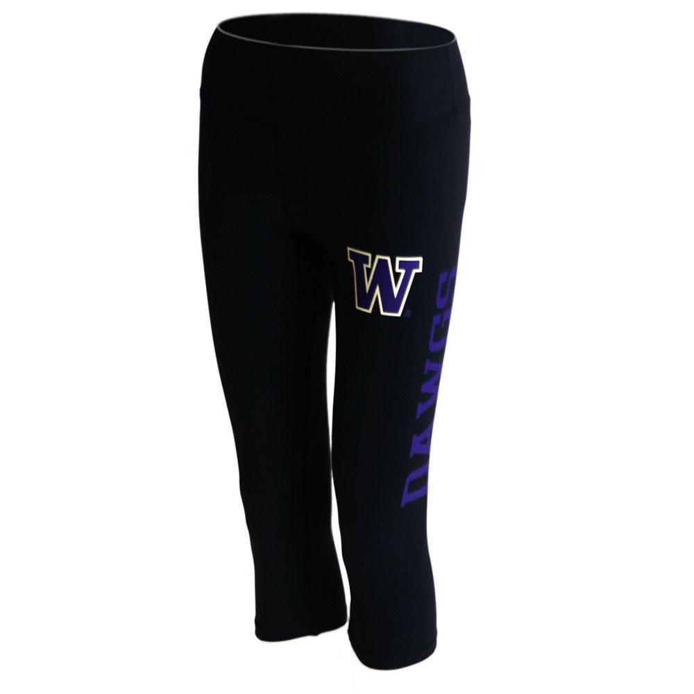 Washington Huskies NCAA Womens Yoga Pant (Black) (Small)
