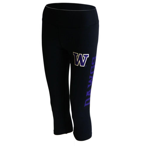 Washington Huskies NCAA Womens Yoga Pant (Black) (Medium)