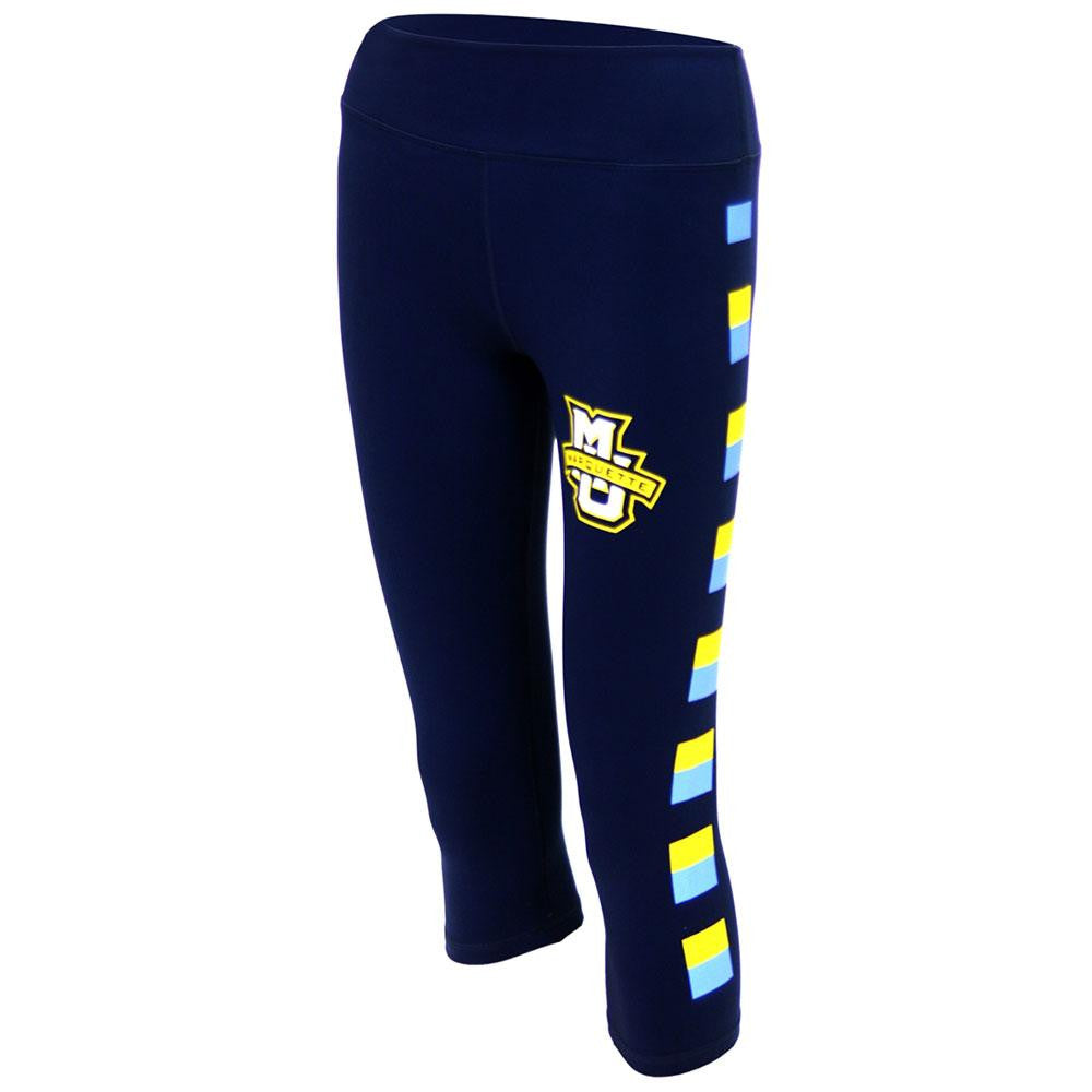 Marquette Golden Eagles NCAA Womens Yoga Pant (Navy Blue) (Small)