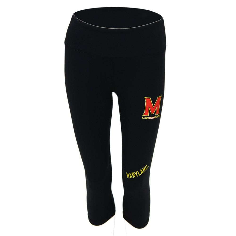Maryland Terps NCAA Womens Yoga Pant (Black) (X-Large)