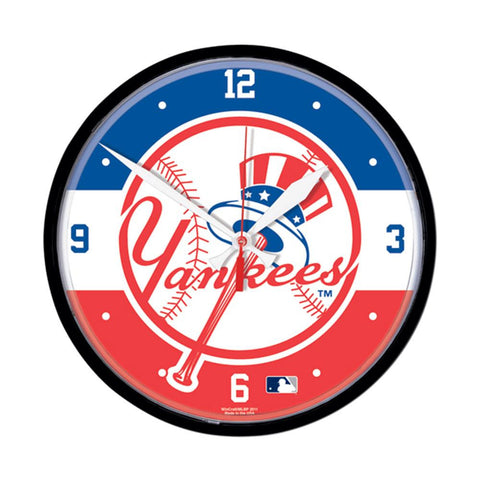 New York Yankees MLB Round Wall Clock (Top Hat)
