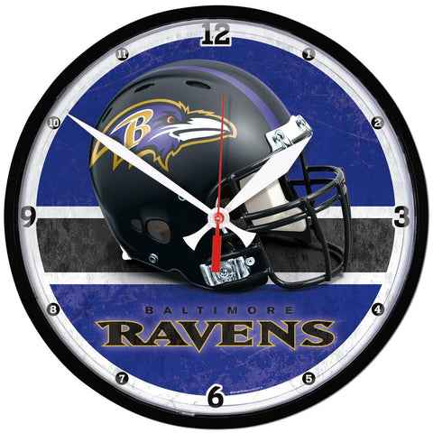 Baltimore Ravens NFL Round Wall Clock