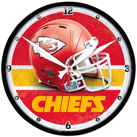 Kansas City Chiefs NFL Round Wall Clock