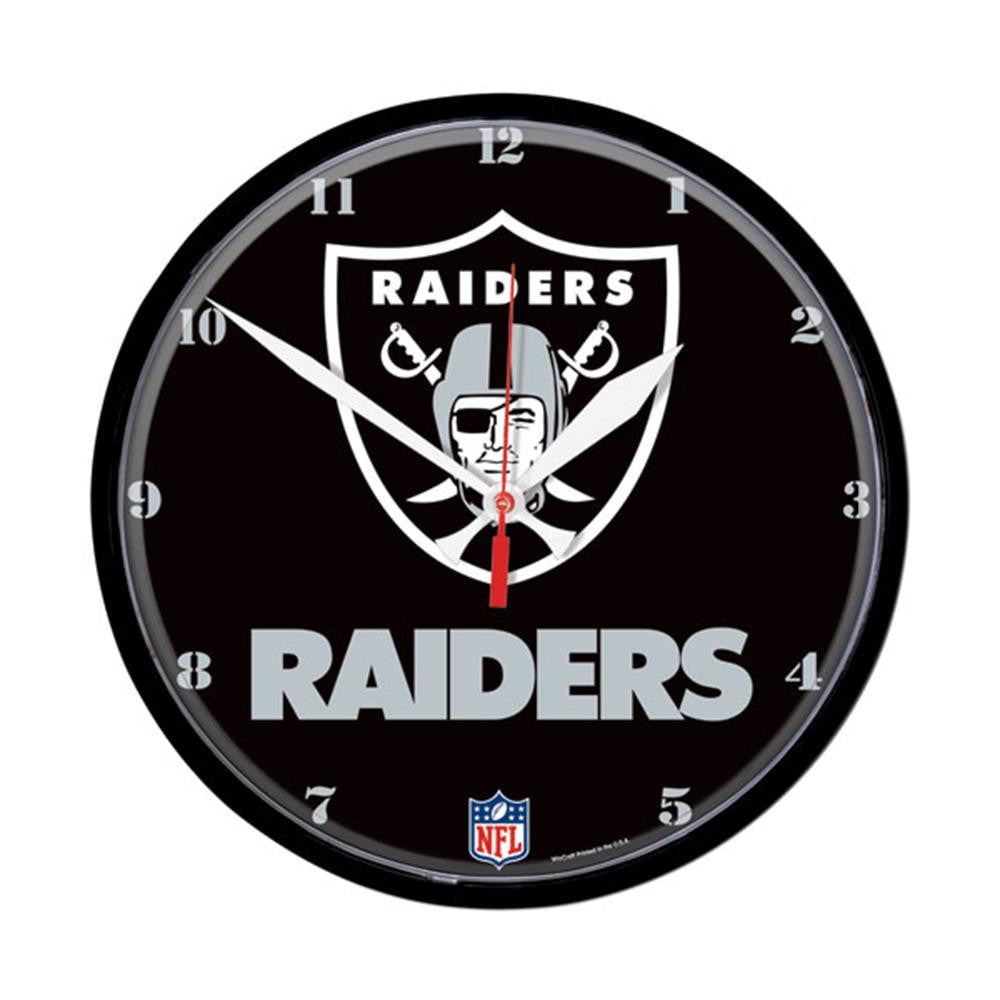 Oakland Raiders NFL Round Wall Clock