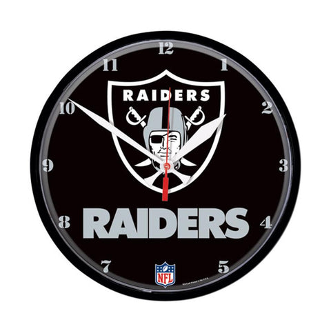 Oakland Raiders NFL Round Wall Clock