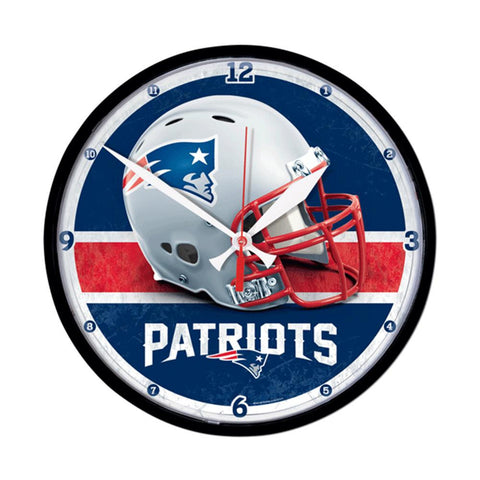 New England Patriots NFL Round Wall Clock