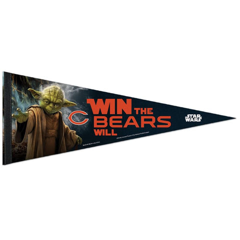 Chicago Bears NFL Star Wars Yoda Premium Pennant (12in. x 30in.)