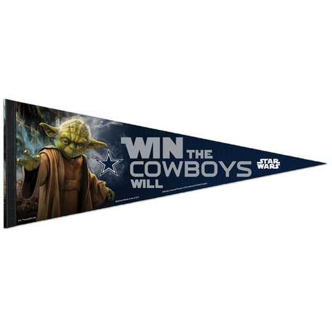 Dallas Cowboys NFL Star Wars Yoda Premium Pennant (12in. x 30in.)