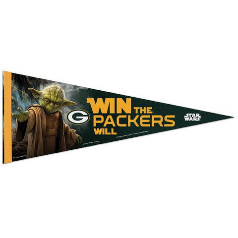 Green Bay Packers NFL Star Wars Yoda Premium Pennant (12in. x 30in.)