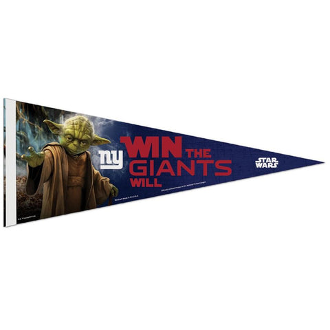 New York Giants NFL Star Wars Yoda Premium Pennant (12in. x 30in.)